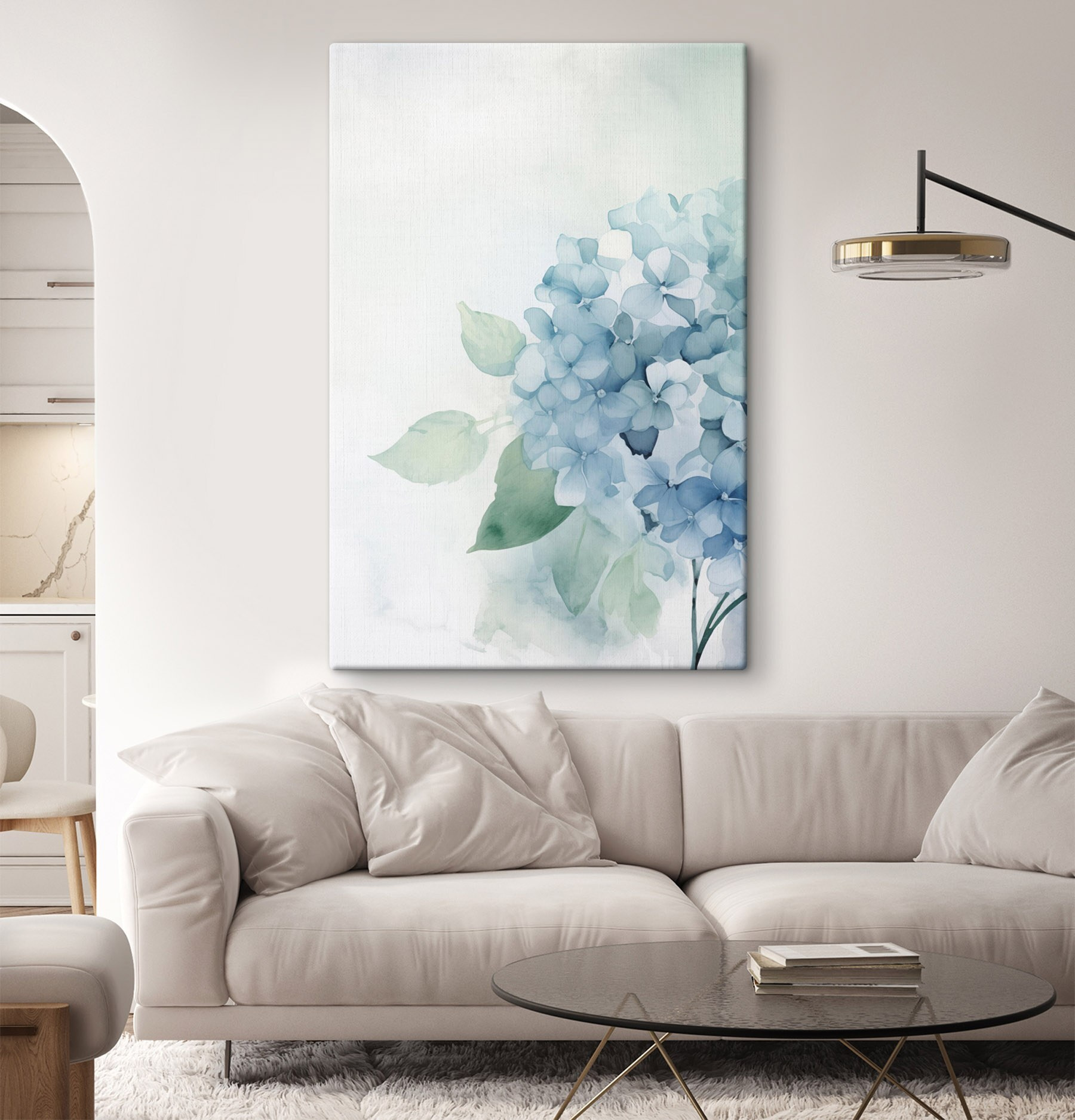 Delicate blooms in soft blue hues