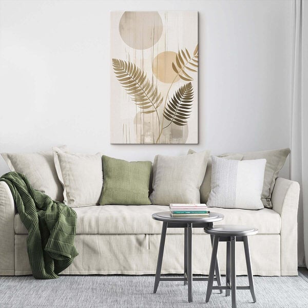 Soft foliage meets gentle abstract shapes