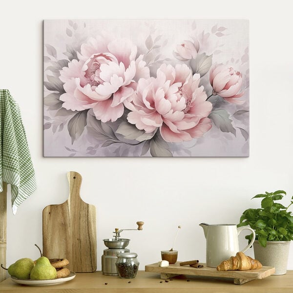 Painting of flowers on a white background