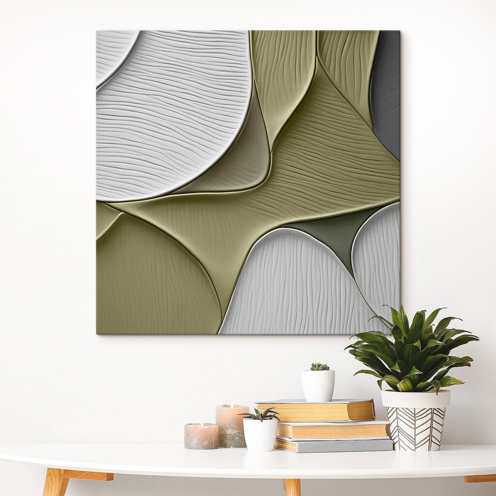 Flowing shapes in soft color palette