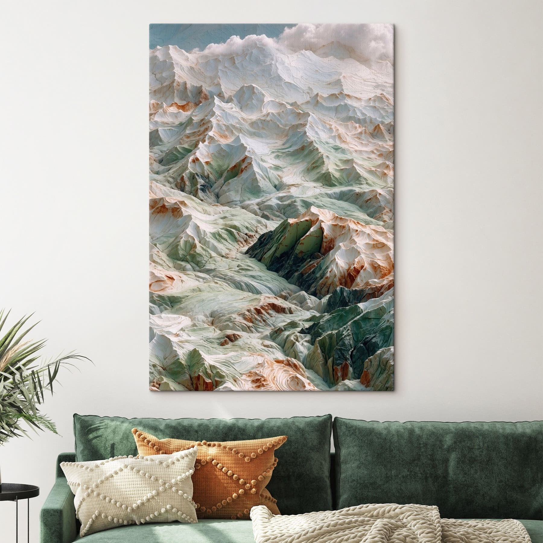 Mountain range with snow