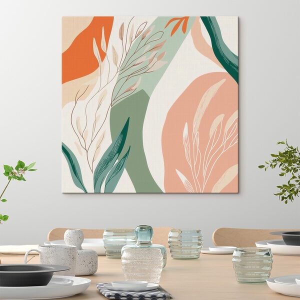 Colorful pattern with leaves