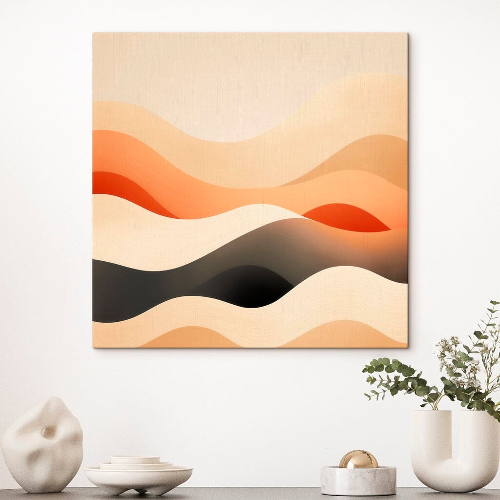 Soft waves of warm colors