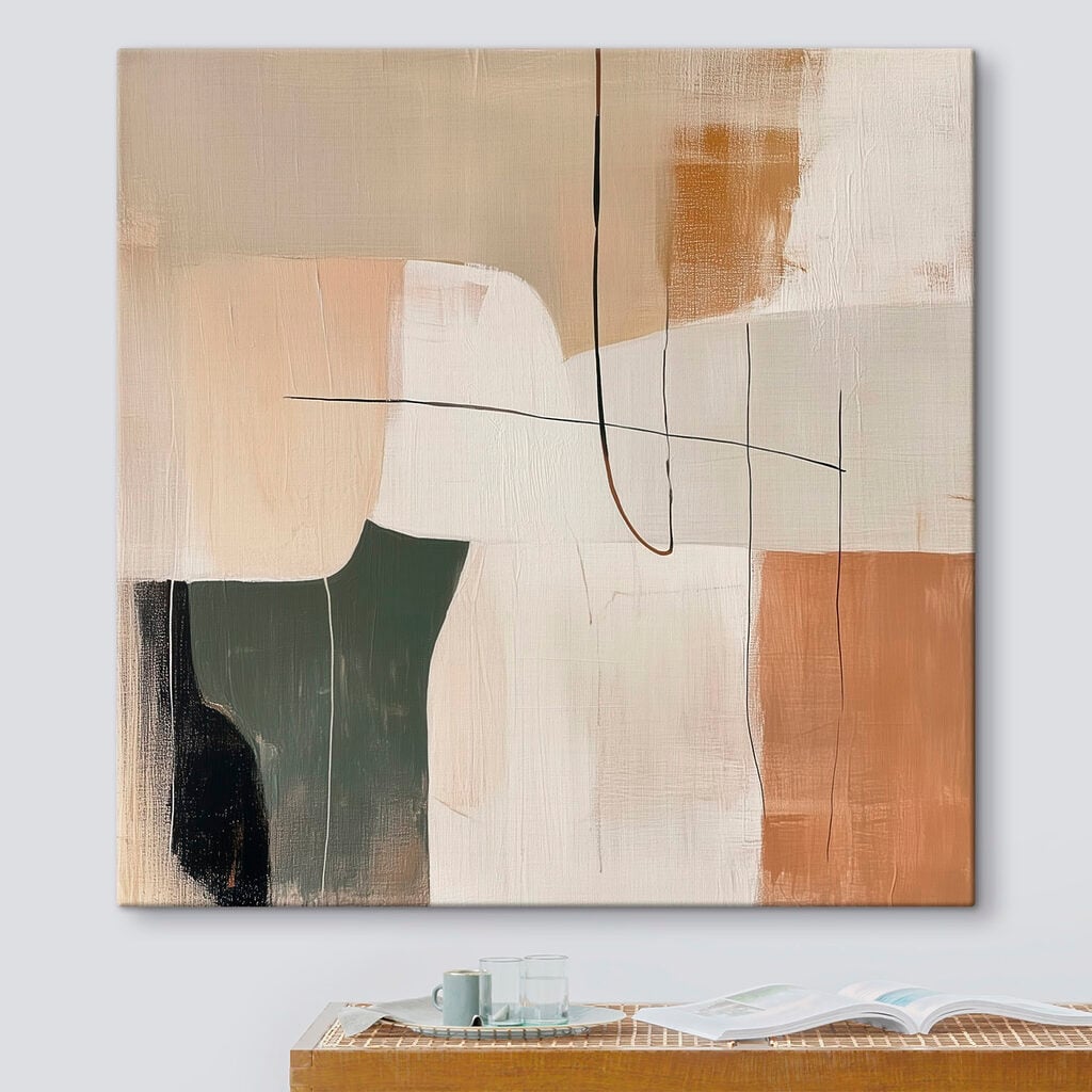 Painting of a white and brown art