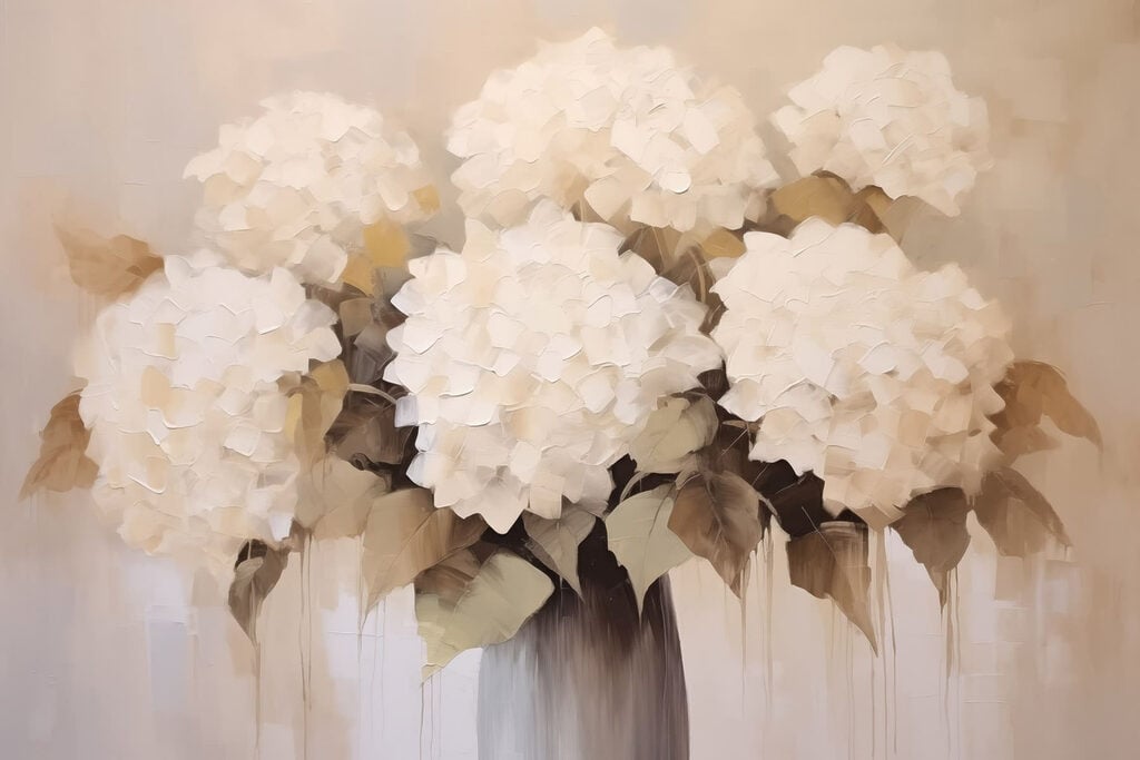 Painting of flowers in a vase