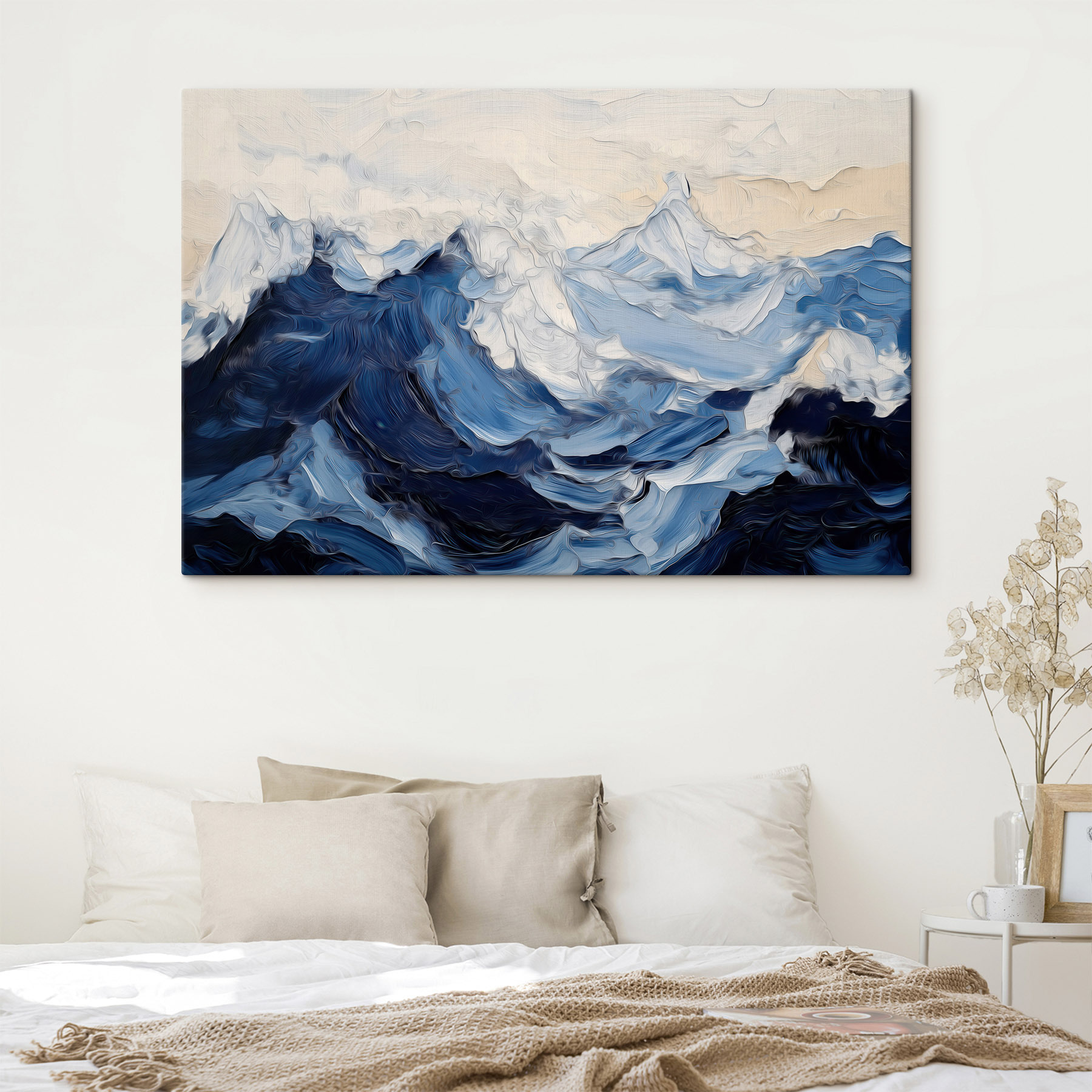 Painting of waves and clouds