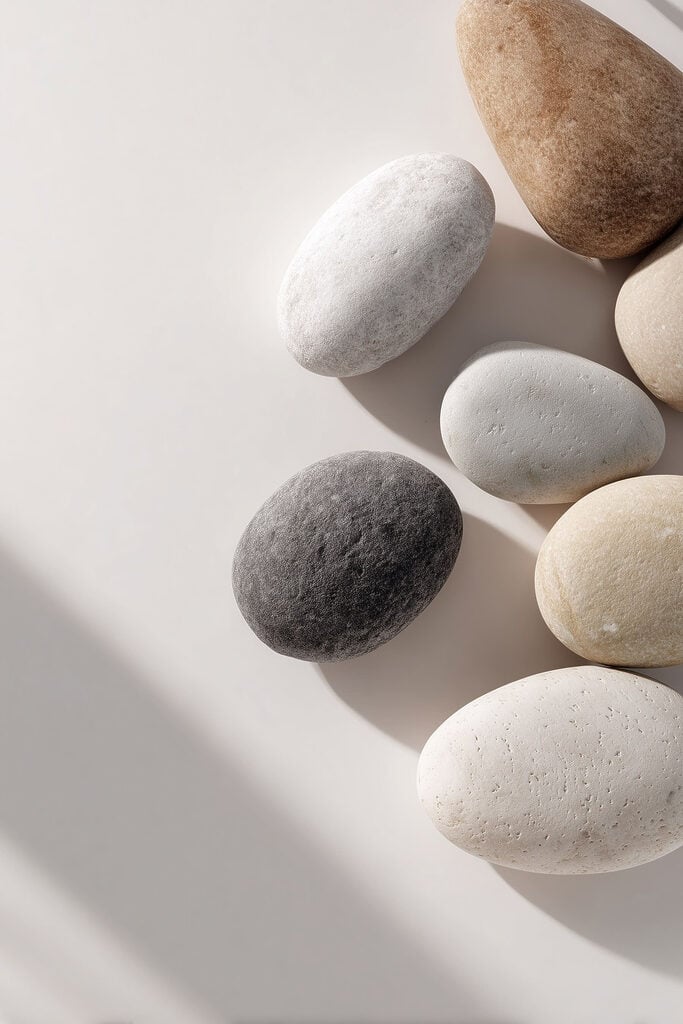 Group of oval shaped rocks