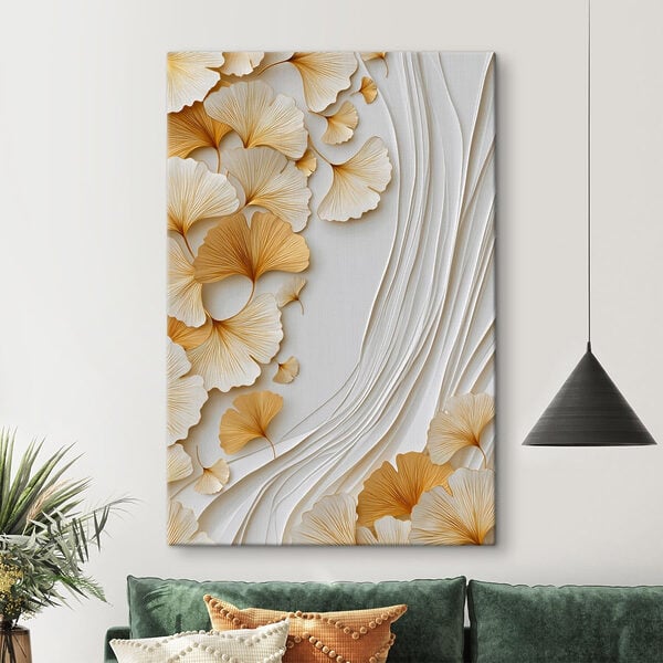 Tablouri Tablouri Frunze delicate de ginkgo în nuanțe delicate (SKU: s49117)