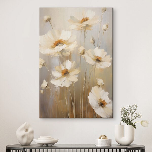 Painting of white flowers