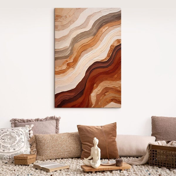 Soft earth tones in flowing patterns