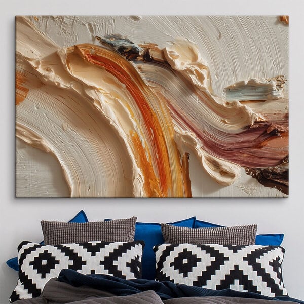Tablouri Tablouri Trăsături abstracte în culori calde (SKU: s49203)