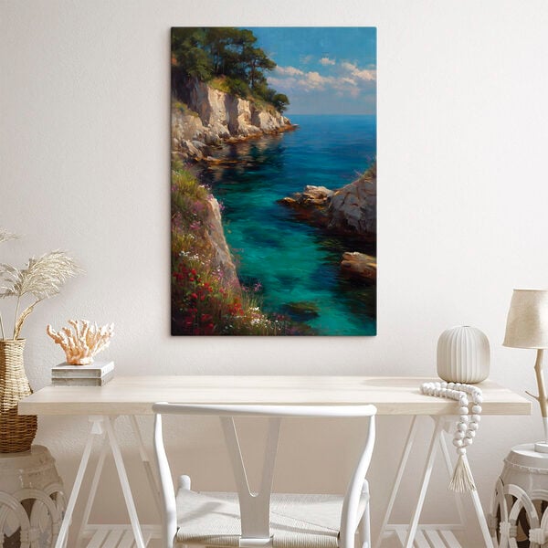 Painting of a body of water