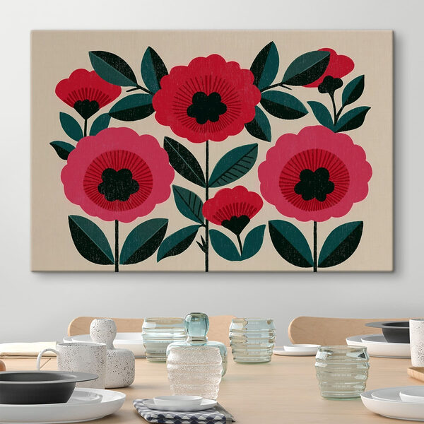 Tablouri Tablouri Pictură cu flori și frunze (SKU: s49301)