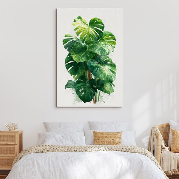 Tablouri Tablouri Plantă verde de dimensiuni mari, cu frunze mari (SKU: s49336)