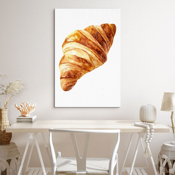 Tablouri Tablouri Croissant proaspăt scos din cuptor, expus în vitrină (SKU: s49340)