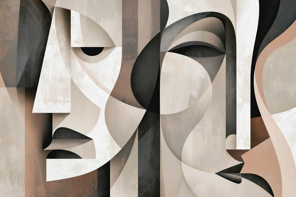 Art piece of faces