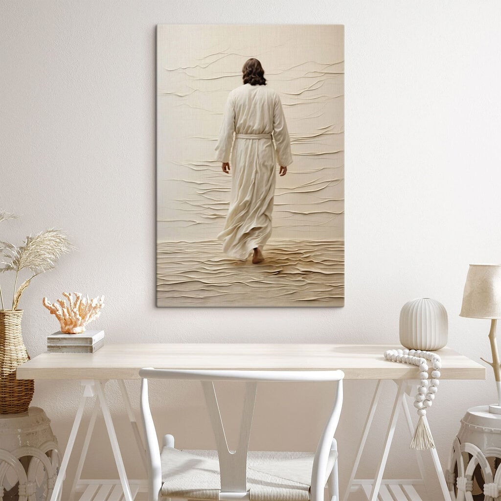 Man in a robe walking