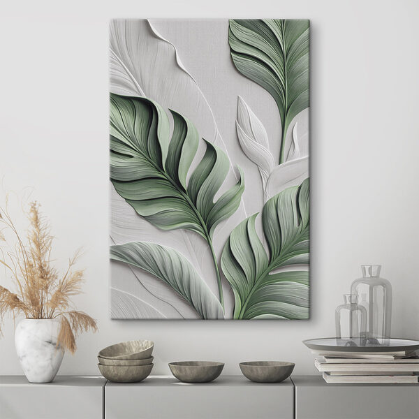Tablouri Tablouri Frunze delicate pe un fundal blând (SKU: s49369)