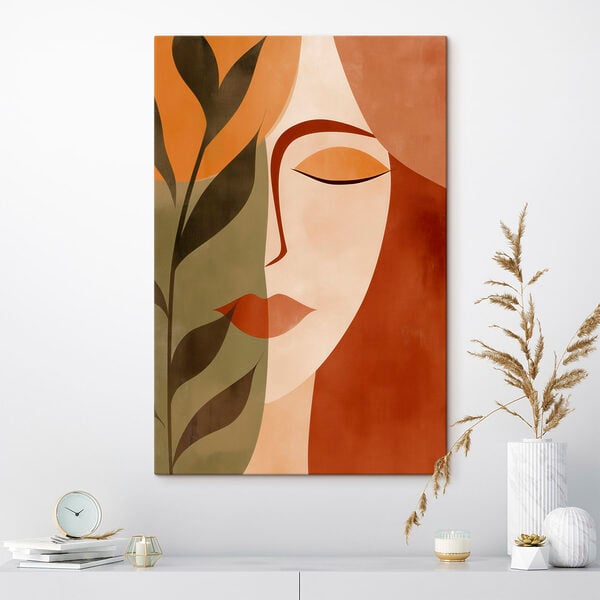 Painting of a woman's face