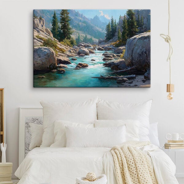 River running through a rocky mountain