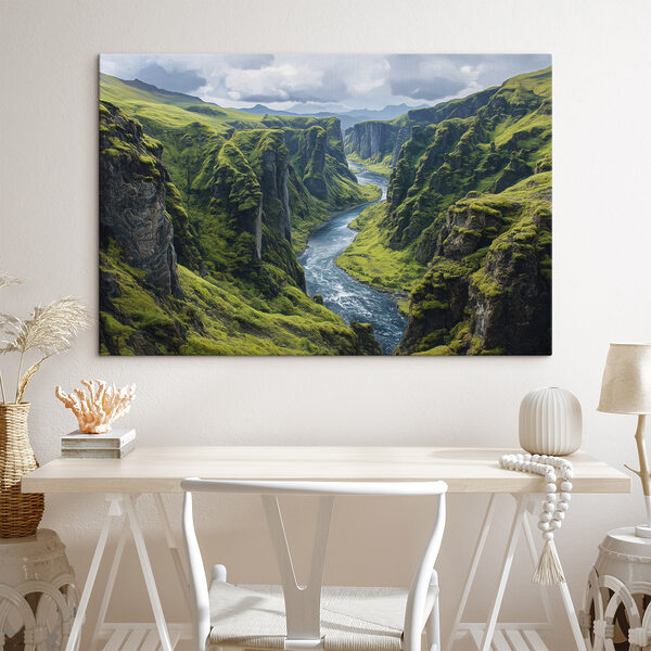 Tablouri Tablouri Râu care curge printr-o vale (SKU: s49662)