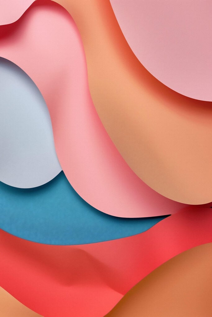 Colorful layers of paper art