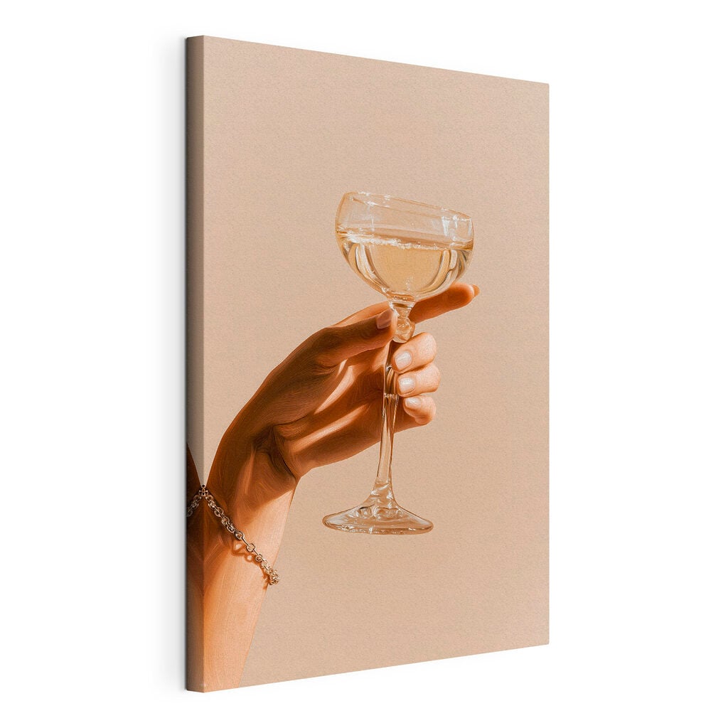 Hand holding a glass of wine