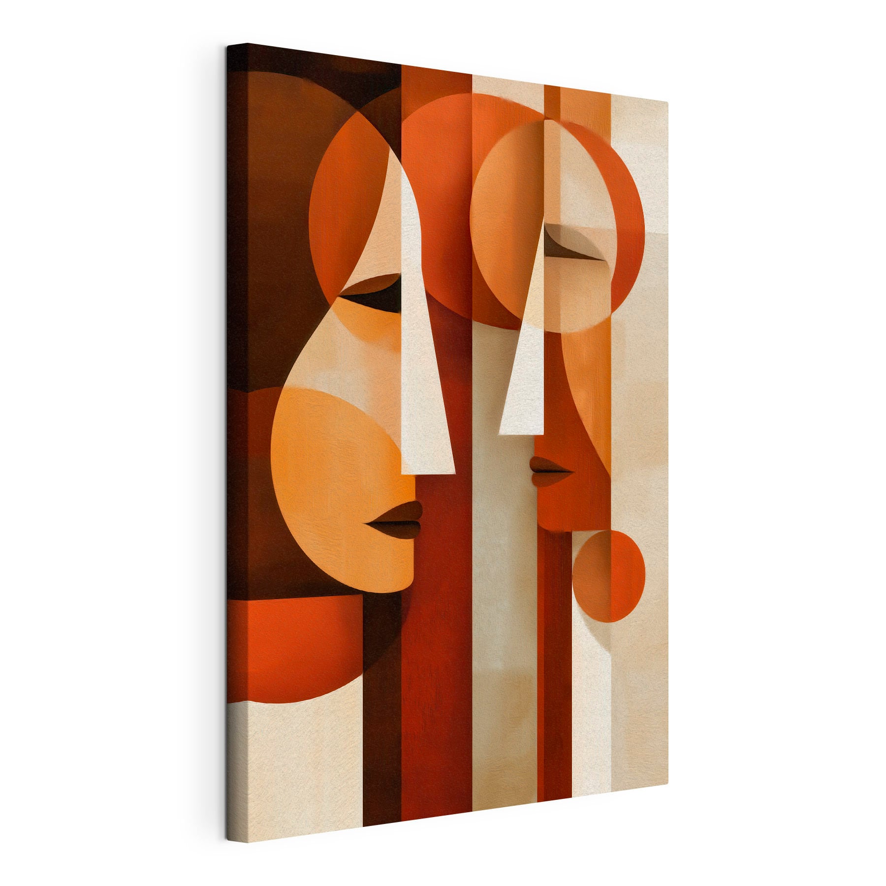 Painting of a couple of faces