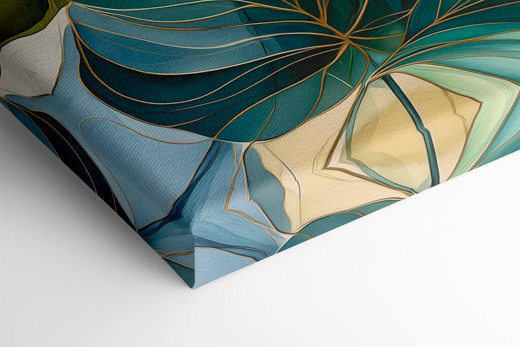 Lush leaves in calming colors