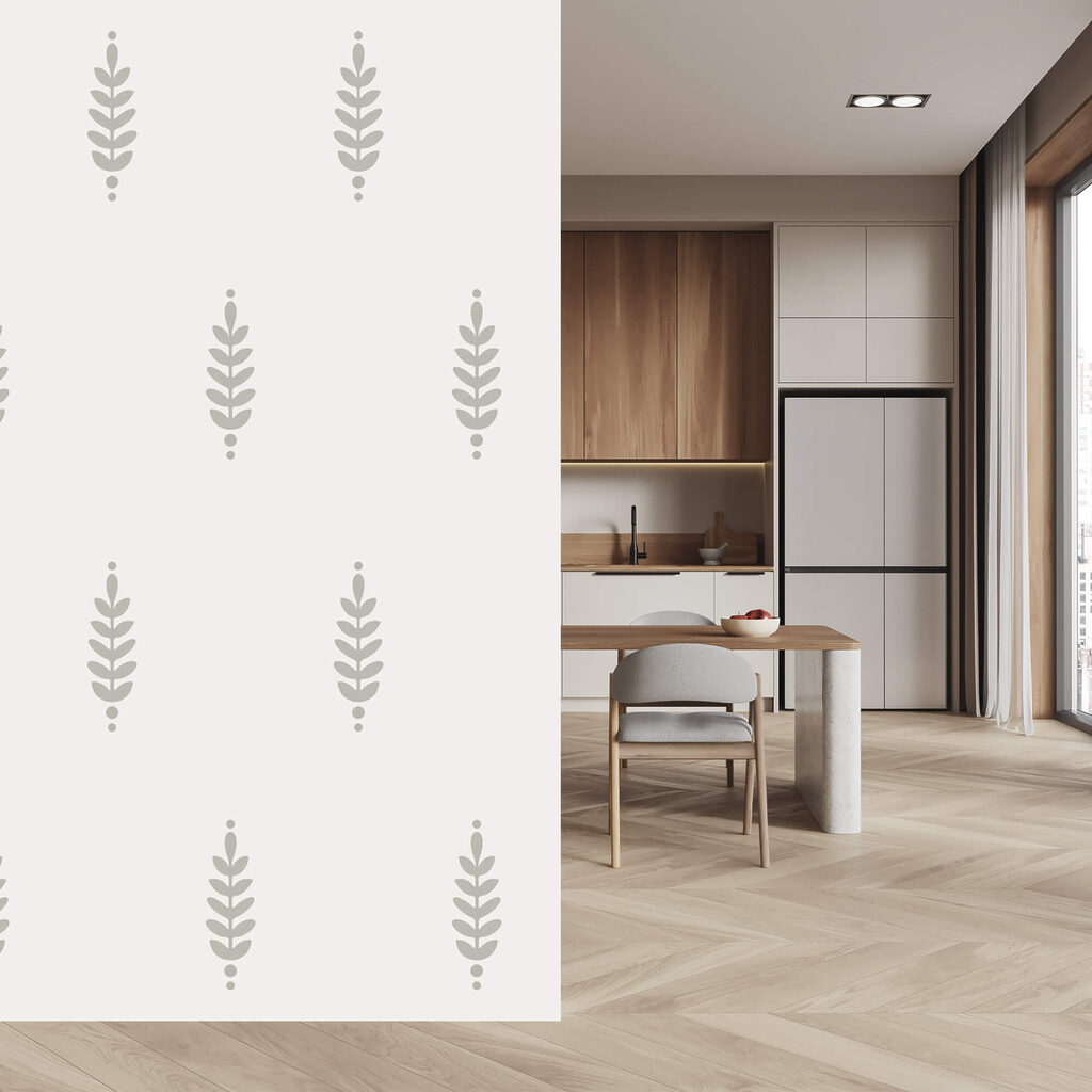 Model de frunze pe fond alb