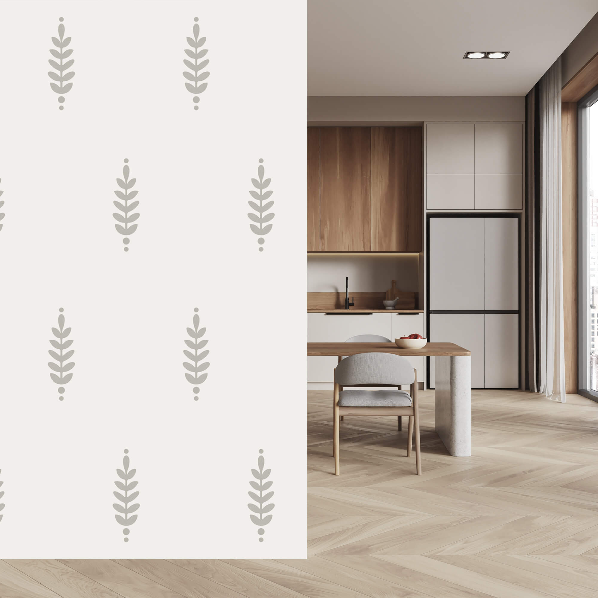 Model de frunze pe fond alb